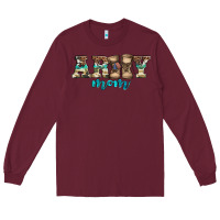 Burgundy western camo pattern army mom Long Sleeve Tee - Jasminsmagicworld