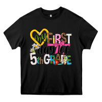 Black my first day of 5th grade Heavy Core Tee - NancyCooperArtShop