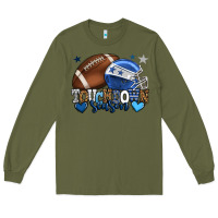 Army Green Touchdown season American Football blue team color Long Sleeve Tee - HowdyJamesFarm