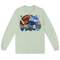 Matcha Touchdown season American Football blue team color Long Sleeve Tee - HowdyJamesFarm