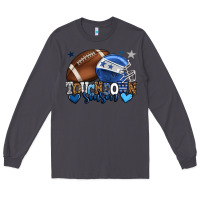 Smoke Touchdown season American Football blue team color Long Sleeve Tee - HowdyJamesFarm