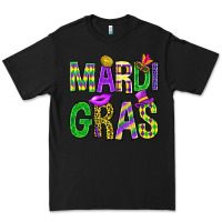 Black Mardi gras carnaval mask digital paper, Premium Tee - BundleAndBundleShop
