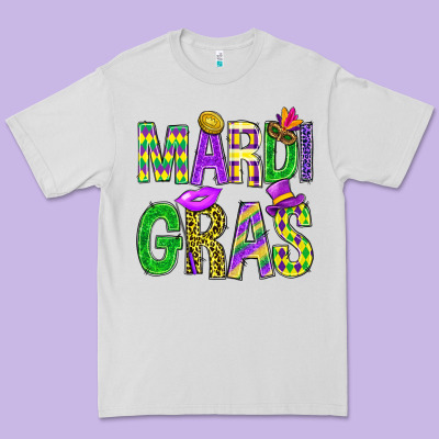Mardi Gras Carnaval Mask Digital Paper, Premium Tee Designed By Bundleandbundleshop