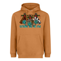 Meerkat Christmas With Tribe Heavyweight Hoodie - CowhideDigitalArt