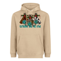 Mushroom Christmas With Tribe Heavyweight Hoodie - CowhideDigitalArt