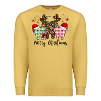 Antique Gold merry christmas tooth Premium Sweatshirt - CowhideDigitalArt