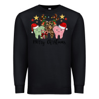 Black merry christmas tooth Premium Sweatshirt - CowhideDigitalArt