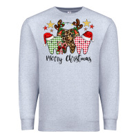 Heather Grey merry christmas tooth Premium Sweatshirt - CowhideDigitalArt