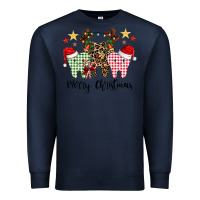 Navy merry christmas tooth Premium Sweatshirt - CowhideDigitalArt