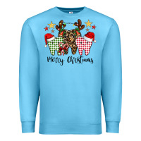 Ocean Blue merry christmas tooth Premium Sweatshirt - CowhideDigitalArt