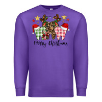 Purple merry christmas tooth Premium Sweatshirt - CowhideDigitalArt