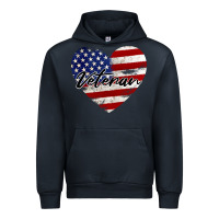 Navy veteran heart american flag Urban Hoodie - BarkalooDesign