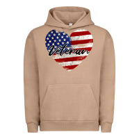 Pigment Burro veteran heart american flag Urban Hoodie - BarkalooDesign