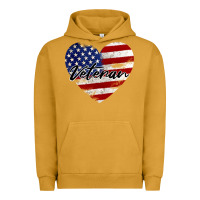 Pigment Peanut Butter veteran heart american flag Urban Hoodie - BarkalooDesign