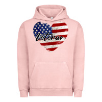 Pigment Salmon veteran heart american flag Urban Hoodie - BarkalooDesign