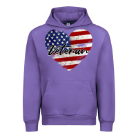 Tulip veteran heart american flag Urban Hoodie - BarkalooDesign