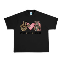 Black peace love pitbull Urban Heavy Tee - JahusDesignShop