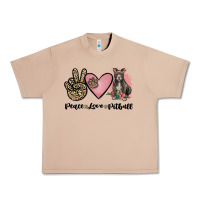 Burro peace love pitbull Urban Heavy Tee - JahusDesignShop