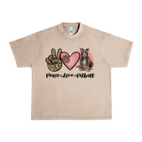 French Oak peace love pitbull Urban Heavy Tee - JahusDesignShop