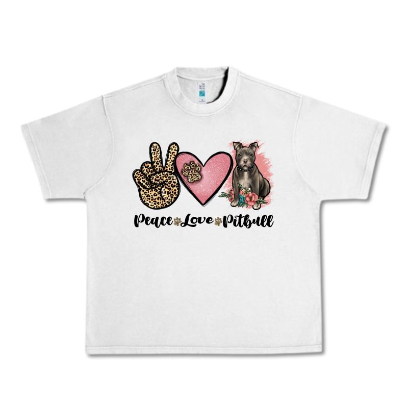 Peace Love Pitbull Urban Heavy Tee by JahusDesignShop | Teevron