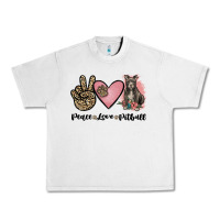 Lunar Rock peace love pitbull Urban Heavy Tee - JahusDesignShop
