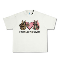 Pistachio peace love pitbull Urban Heavy Tee - JahusDesignShop