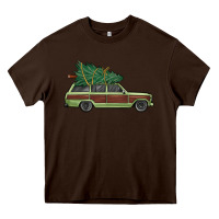 Chocolate Brown christmas vacation car Heavy Core Tee - MaliasSmallBusiness