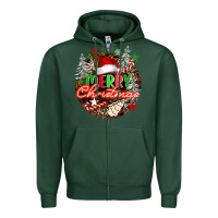 Sports Green Merry christmas Zipper Hoodie - FaDigitalArtStudio