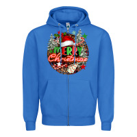 True Royal Merry christmas Zipper Hoodie - FaDigitalArtStudio
