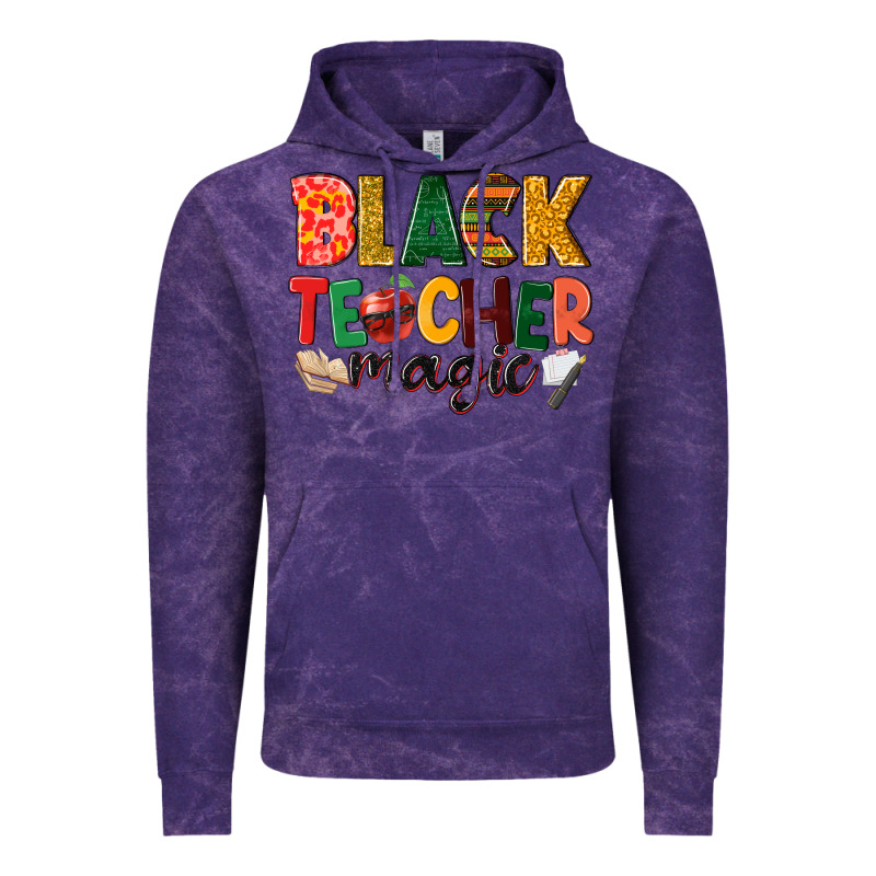 Black Teacher Magic Vintage Hoodie by NancyCooperArtShop | Teevron