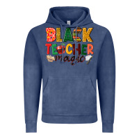 Vintage Denim black teacher magic Vintage Hoodie - NancyCooperArtShop