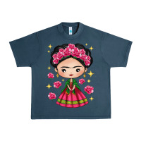 Midnight Navy Mexican Girl Urban Heavy Tee - texasbilliewilder