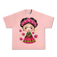 Salmon Mexican Girl Urban Heavy Tee - texasbilliewilder