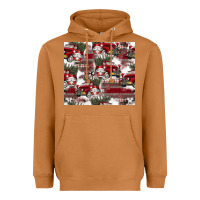 Meerkat vintage christmas car pattern Heavyweight Hoodie - CowhideDigitalArt