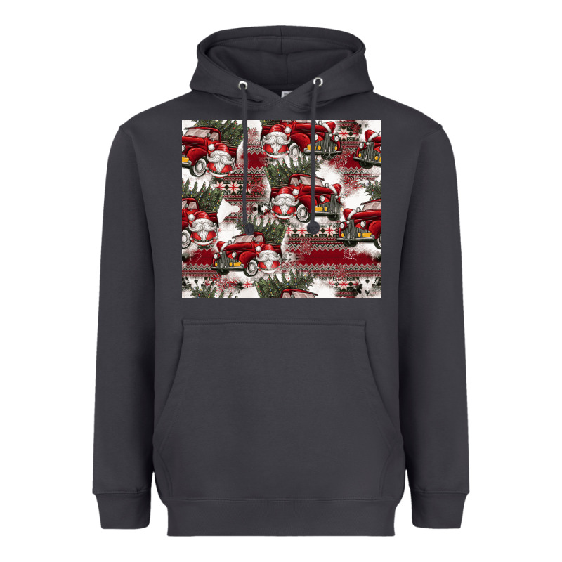 Vintage Christmas Car Pattern Heavyweight Hoodie by CowhideDigitalArt | Teevron