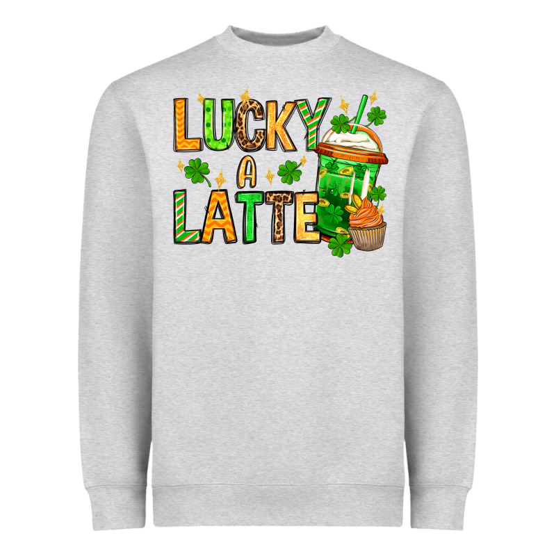St. Patrick's Lucky A Latte Heavyweight Sweatshirt by OliviaCreatesArt | Teevron
