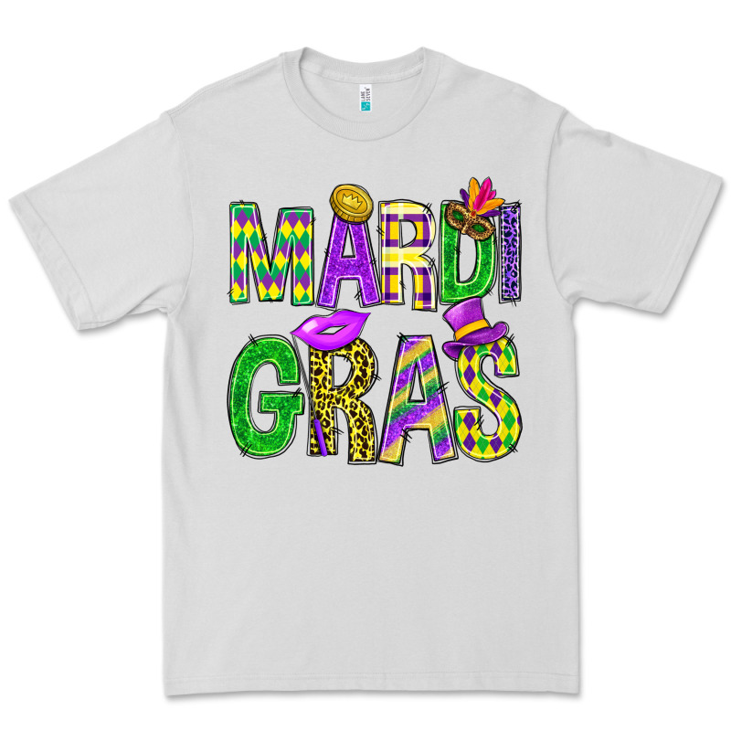 Mardi Gras Carnival Masks Digital Paper Premium Tee by BundleAndBundleShop | Teevron