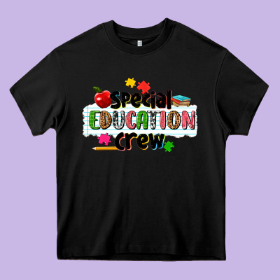 Special Education Crew Heavy Core Tee Designed By Nancycooperartshop