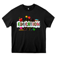 Black special education crew Heavy Core Tee - NancyCooperArtShop