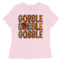 Bubblegum Pink western gobble with turkey bbs Ladies Tee - BundleAndBundleShop