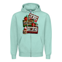 Seafoam christmas cassette gemstone Zipper Hoodie - FaDigitalArtStudio