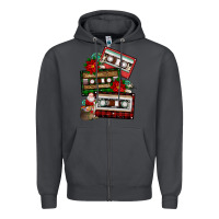 Smoke christmas cassette gemstone Zipper Hoodie - FaDigitalArtStudio