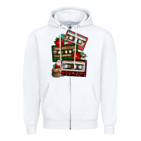 White christmas cassette gemstone Zipper Hoodie - FaDigitalArtStudio