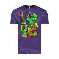 Cloud Purple st.patrick love with clover Vintage Tee - NancyCooperArtShop