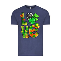 Vintage Denim st.patrick love with clover Vintage Tee - NancyCooperArtShop