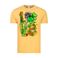 Vintage Mustard st.patrick love with clover Vintage Tee - NancyCooperArtShop