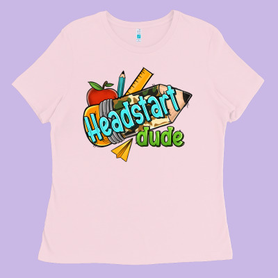 Headstart Dude Ladies Tee Designed By Ranaportraitstore