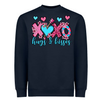 Navy xoxo hugs and kisses olivia Heavyweight Sweatshirt - OliviaCreatesArt
