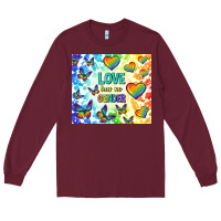 Burgundy love has no gender Long Sleeve Tee - TumblerDesignByShophia
