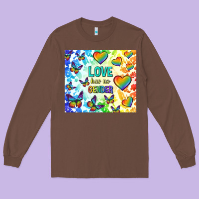 Love Has No Gender Long Sleeve Tee Designed By Tumblerdesignbyshophia